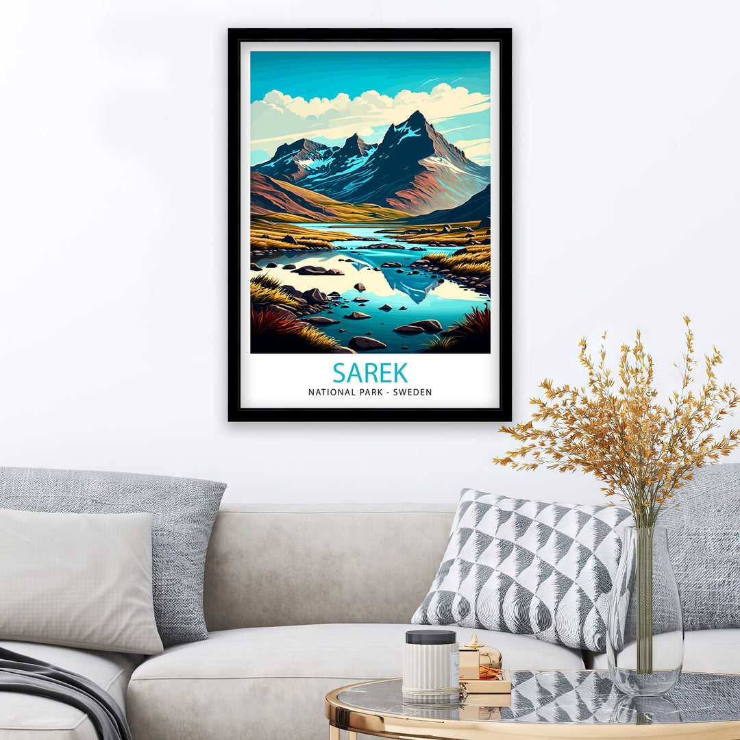 Sarek National Park Sweden Travel Poster Sarek