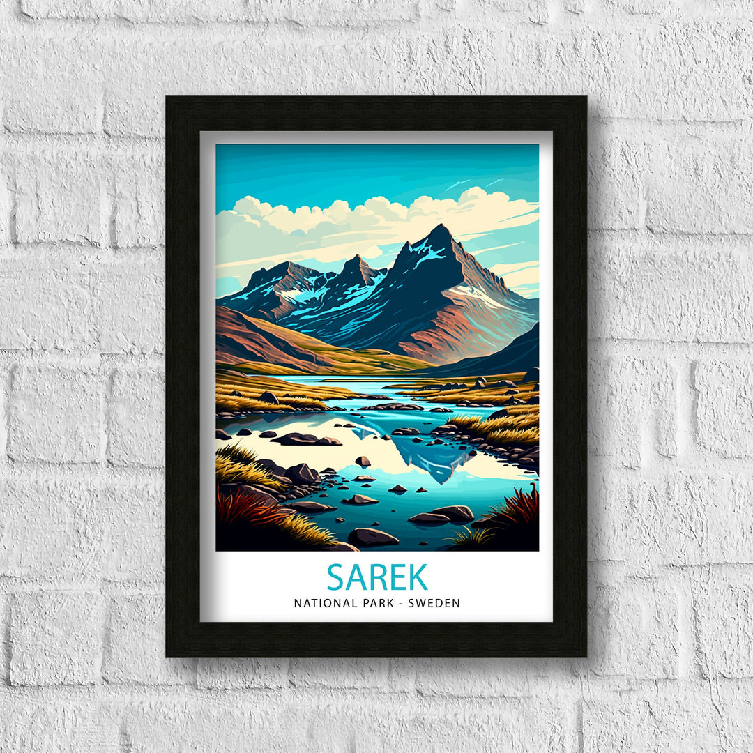 Sarek National Park Sweden Travel Poster Sarek