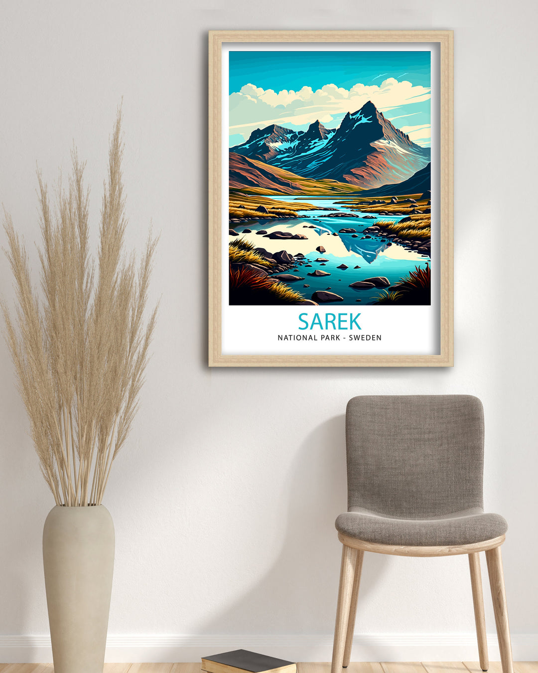 Sarek National Park Sweden Travel Poster Sarek