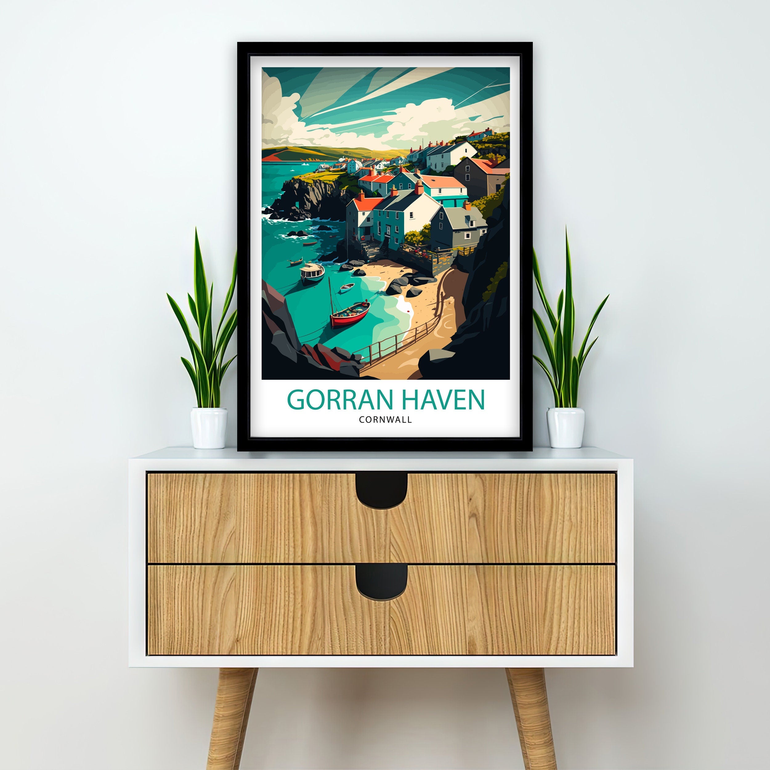 Gorran Haven Cornwall Travel Poster