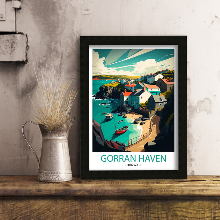 Gorran Haven Cornwall Travel Poster