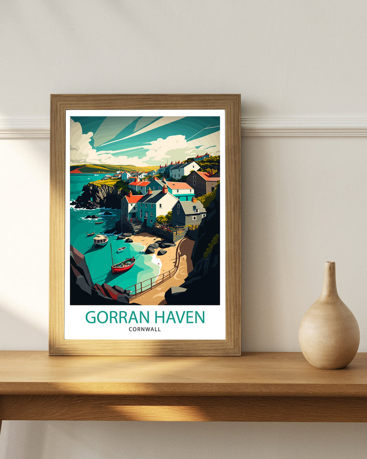 Gorran Haven Cornwall Travel Poster