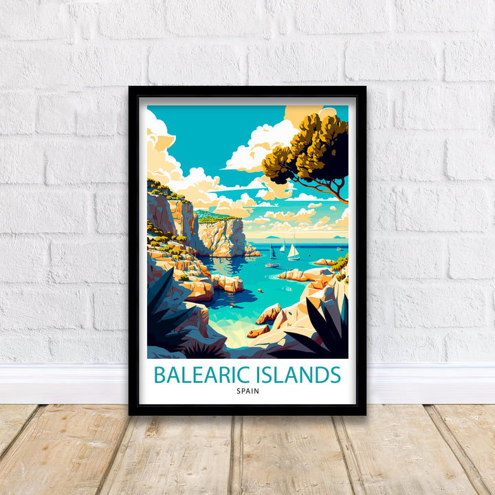 Balearic Islands Travel Poster