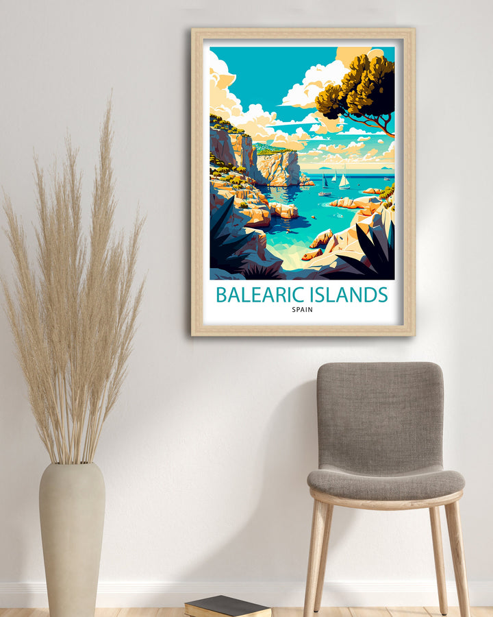 Balearic Islands Travel Poster