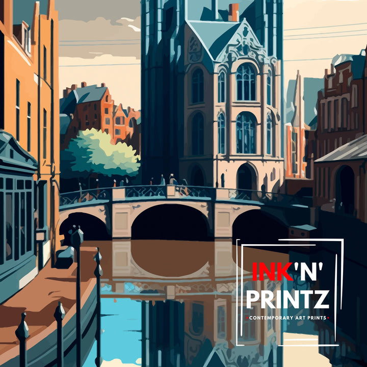 Utrecht Netherlands Travel Poster Utrecht