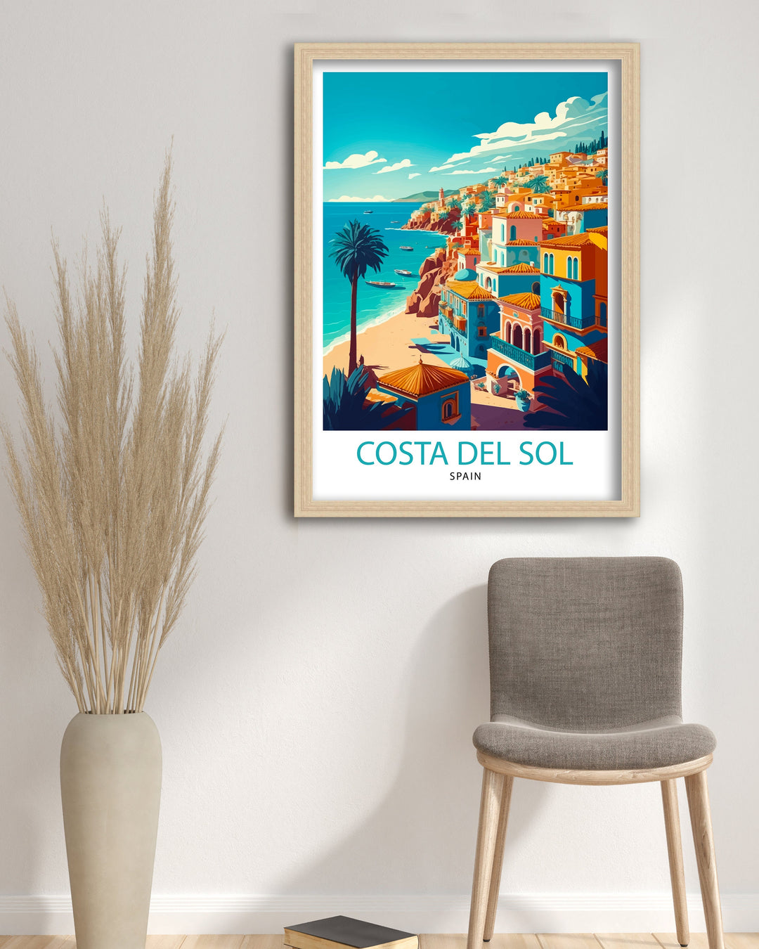 Costa Del Sol Travel Poster , Wall Art Decor, Costa Del Sol Spain Travel Poster, Gift For Spain Lovers, Spain Home Decor