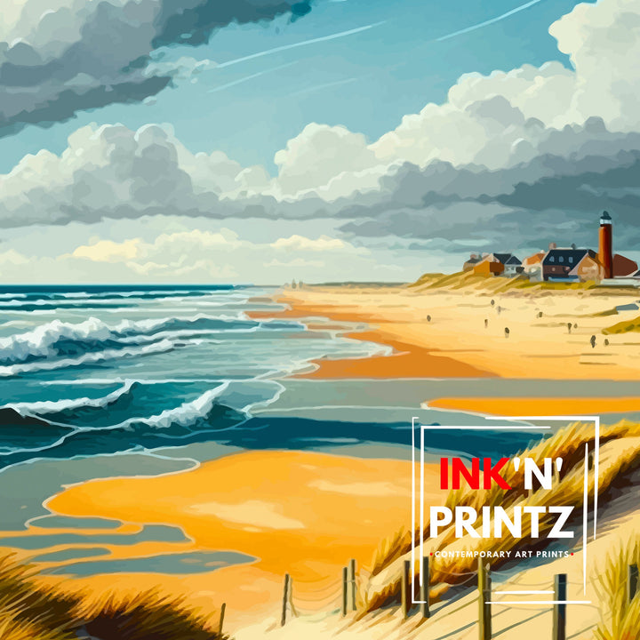 Zandvoort Netherlands Travel Poster Zandvoort