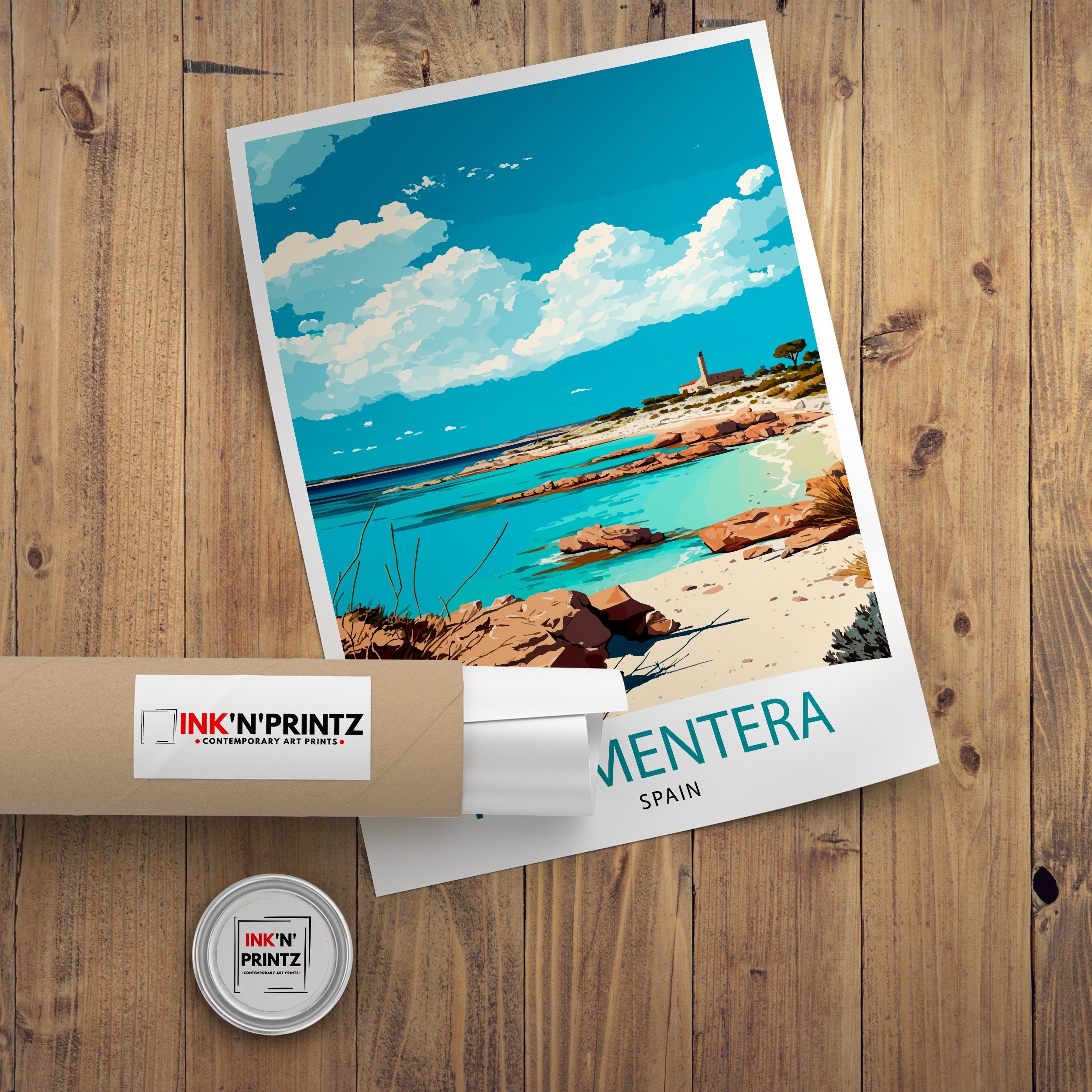Formentera Island Art Print, Mediterranean Travel Poster