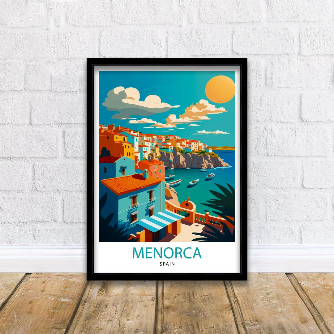 Menorca Spain Travel Poster Menorca Wall Art Menorca Home Decor Menorca Illustration Menorca Travel Poster Spain Poster, Travel Poster