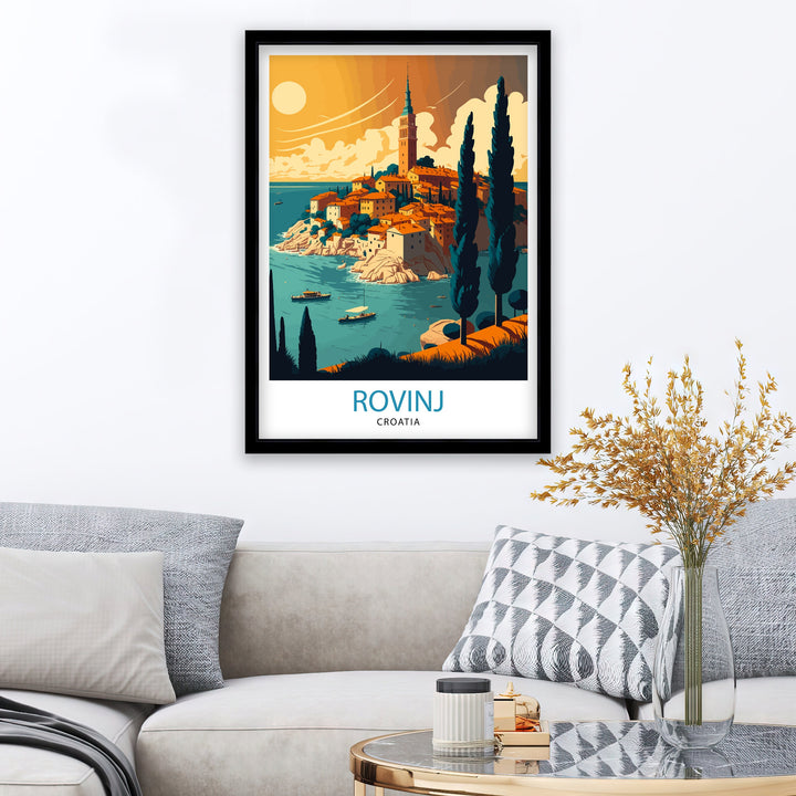 Rovinj Croatia Travel Poster Rovinj Wall Art Rovinj Home Decor Croatia Travel Poster Rovinj Illustration Gift for Croatia Travel Rovinj Art