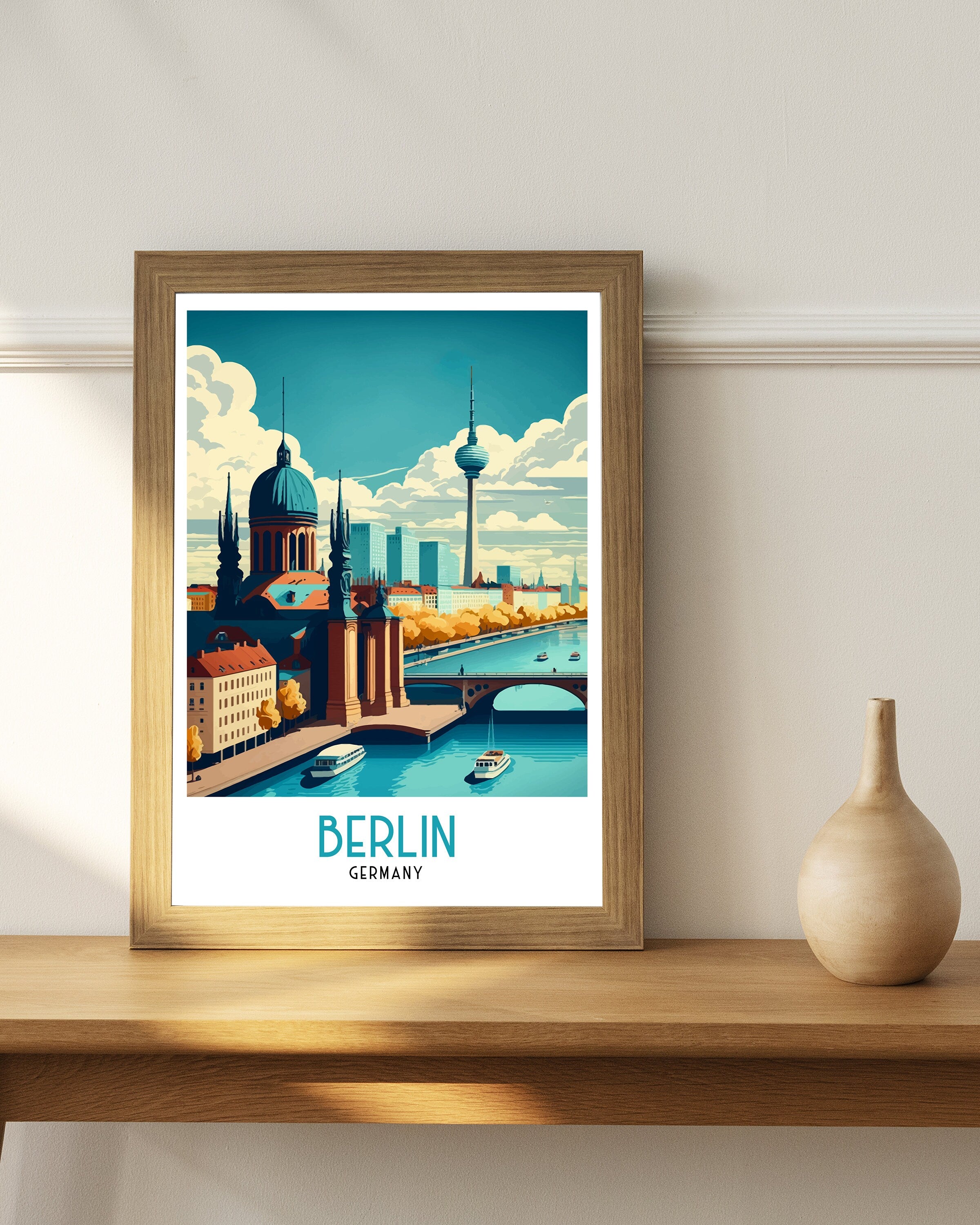 Berlin Travel Poster, Germany Wall Art Print