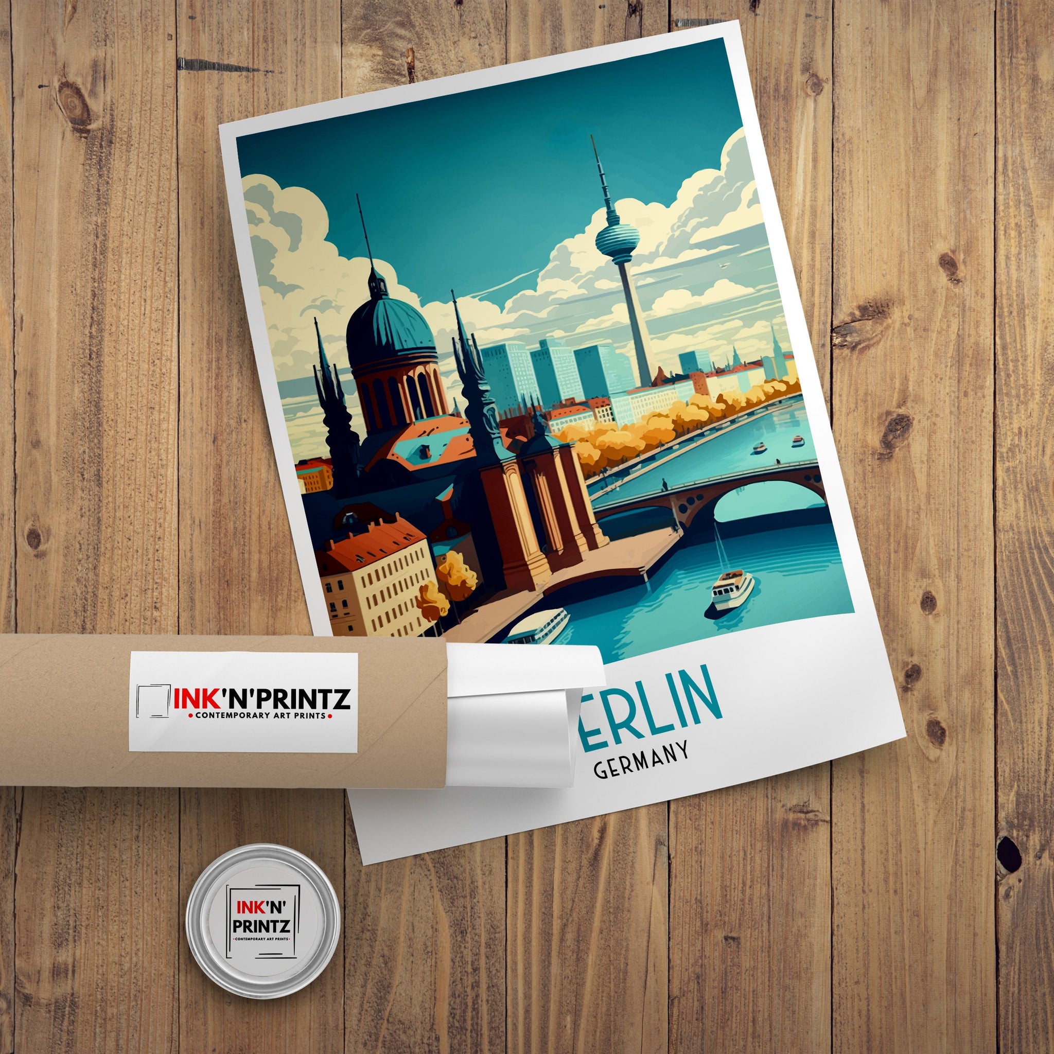 Berlin Travel Poster, Germany Wall Art Print