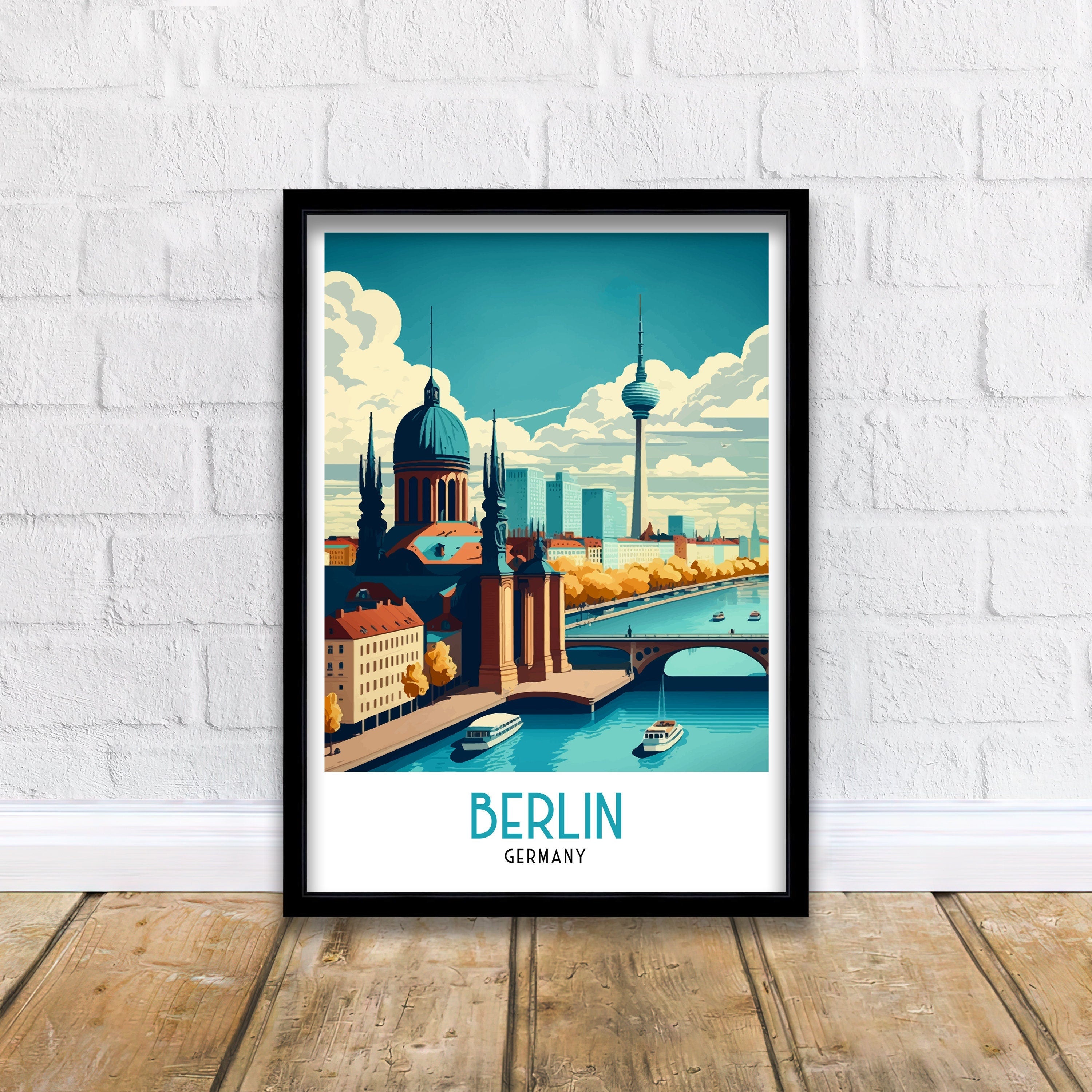 Berlin Travel Poster, Germany Wall Art Print