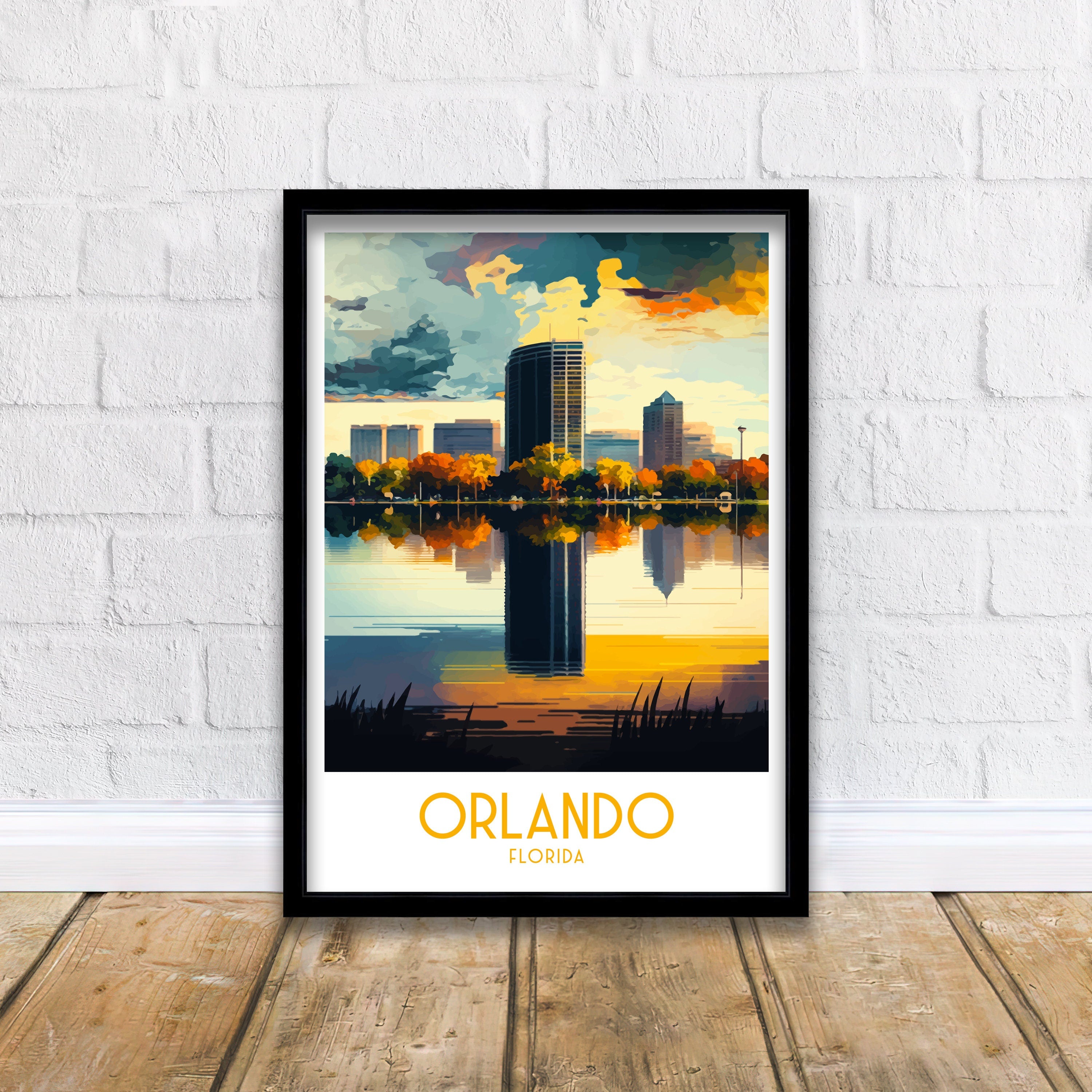 Orlando Florida Travel Poster Print, Home Decor