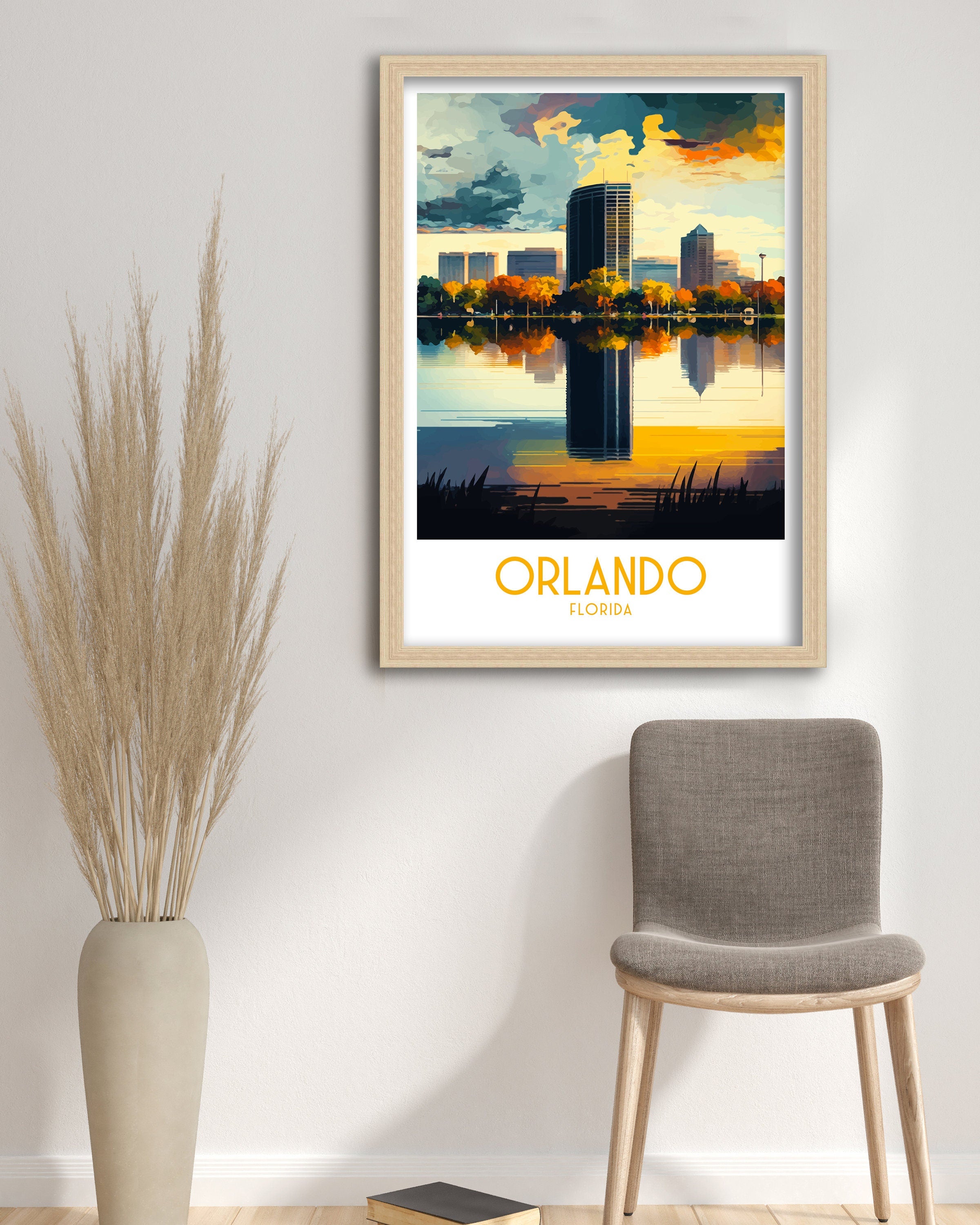 Orlando Florida Travel Poster Print, Home Decor
