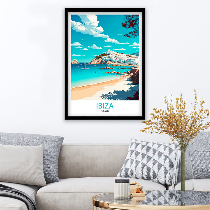 Ibiza Travel Poster Ibiza Wall Art Ibiza Home Decor Ibiza Illustration Travel Poster Gift For Ibiza Lovers Spain Travel Poster