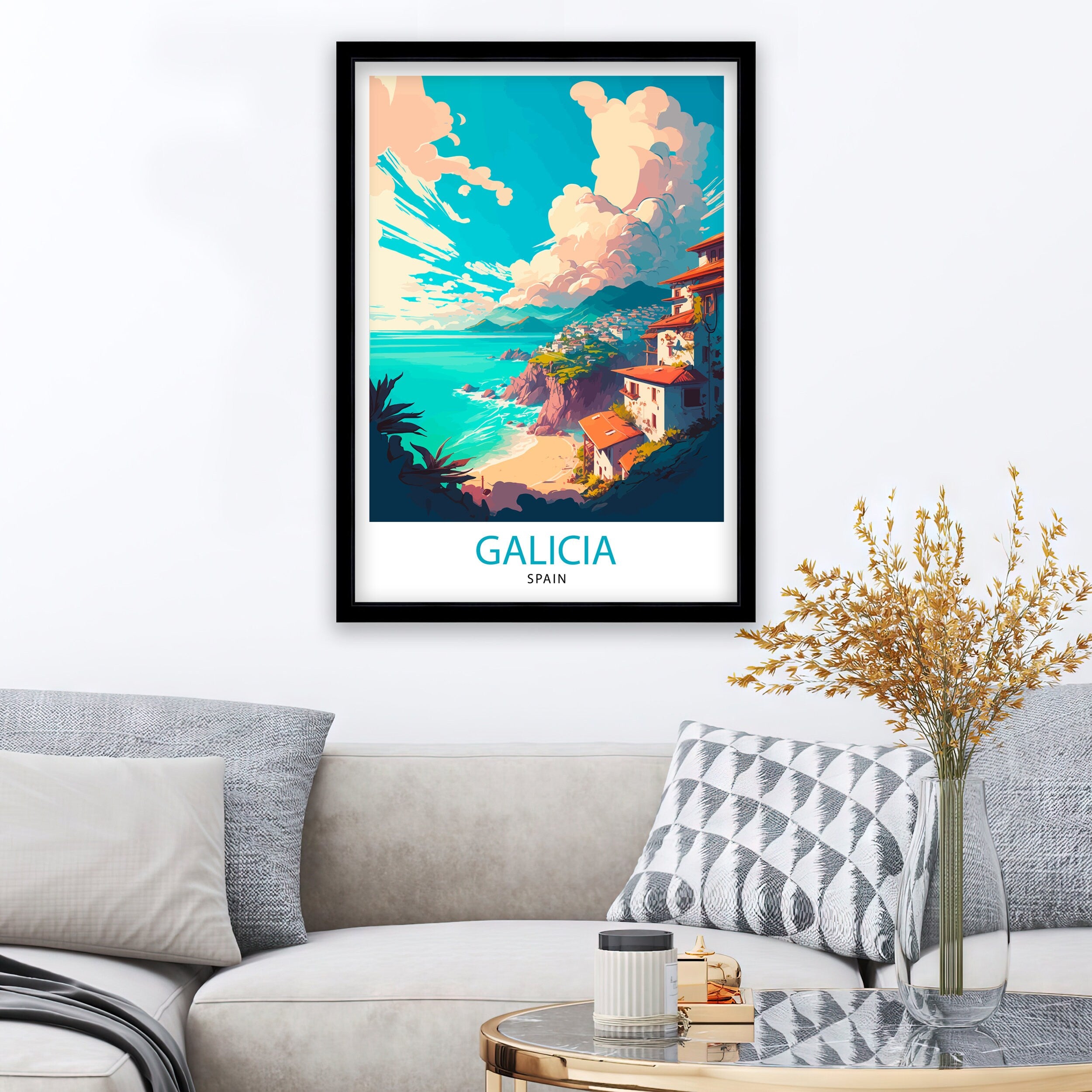 Galicia Spain Travel Illustration Print