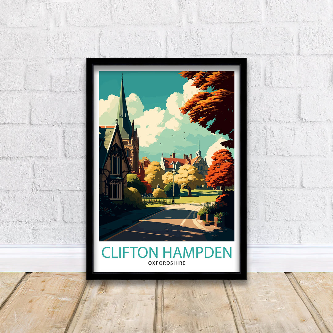 Clifton Hampden Travel Poster England