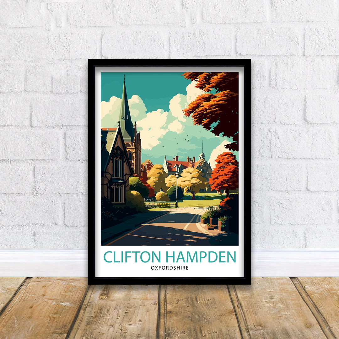 Clifton Hampden Travel Poster England