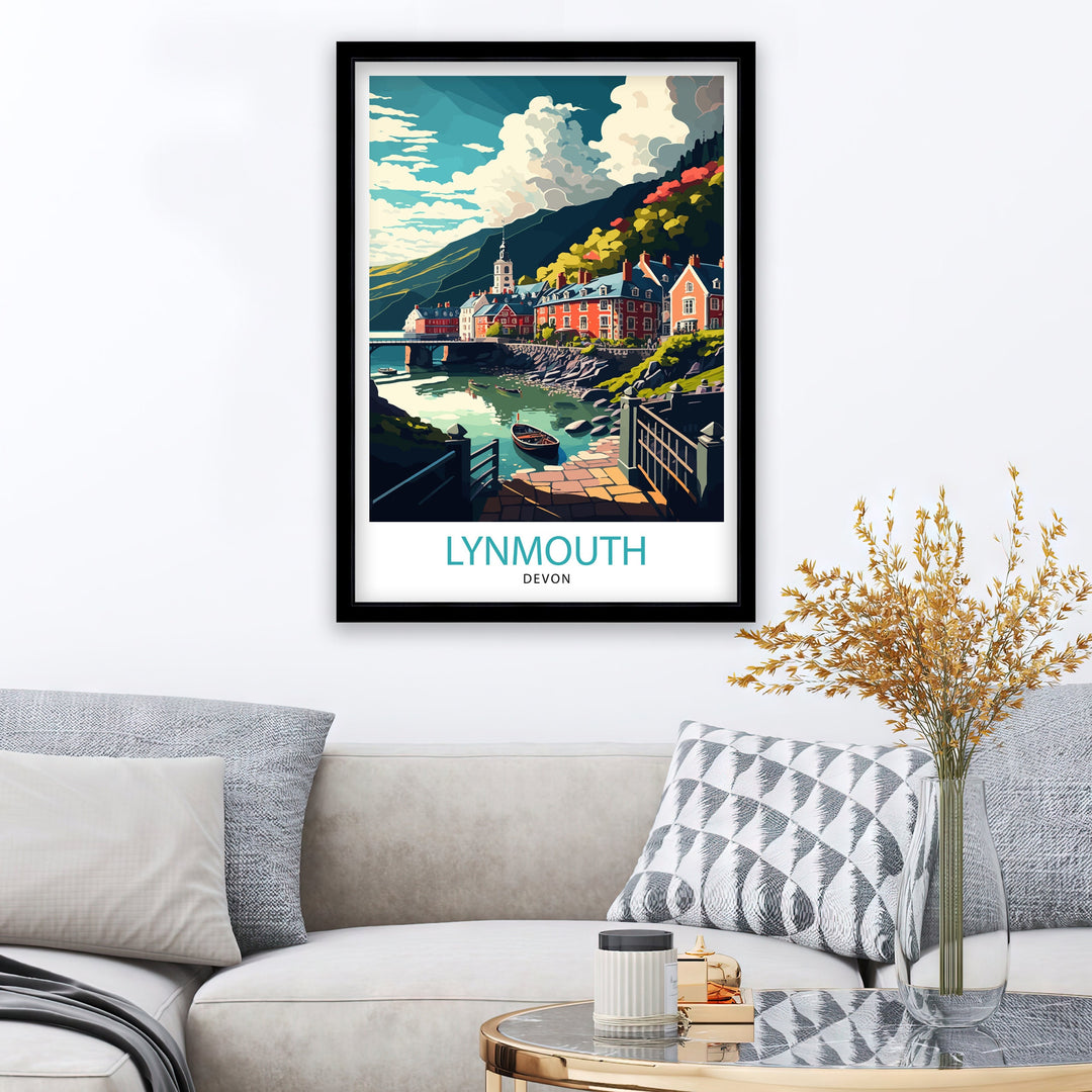 Lynmouth Devon Travel Poster Lynmouth