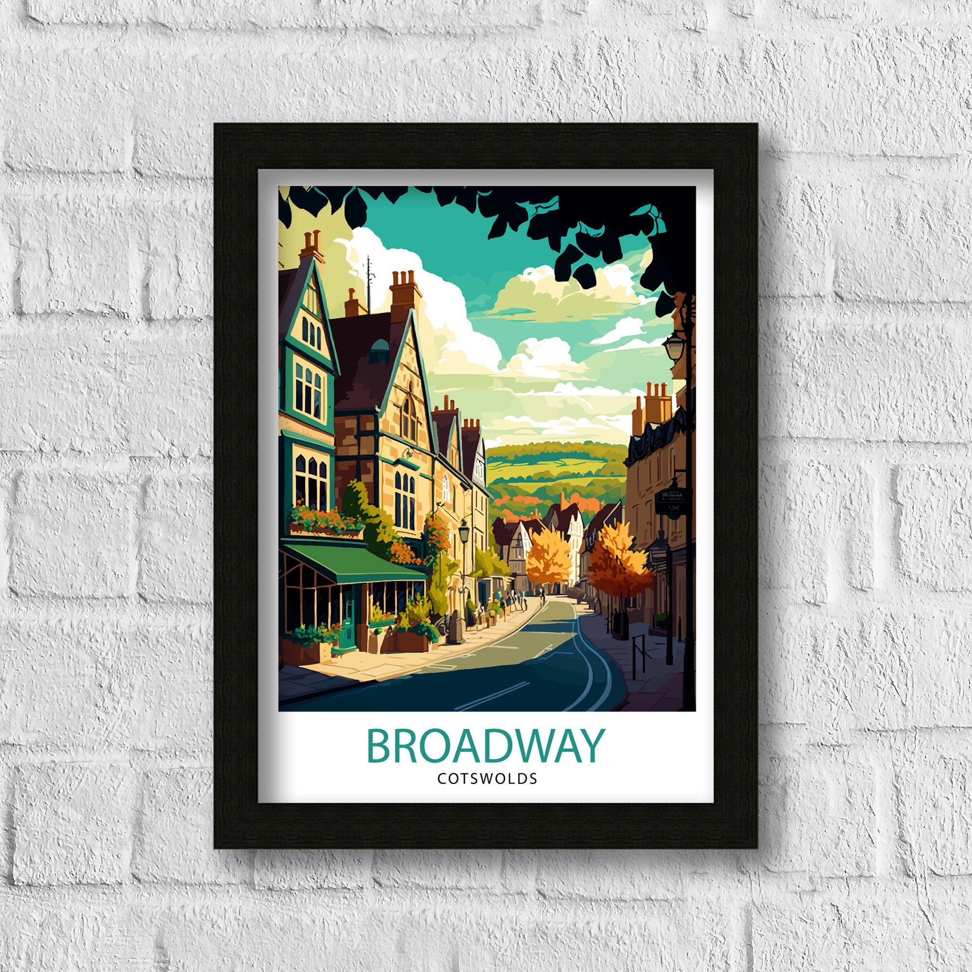Broadway Cotswold Travel Poster Broadway