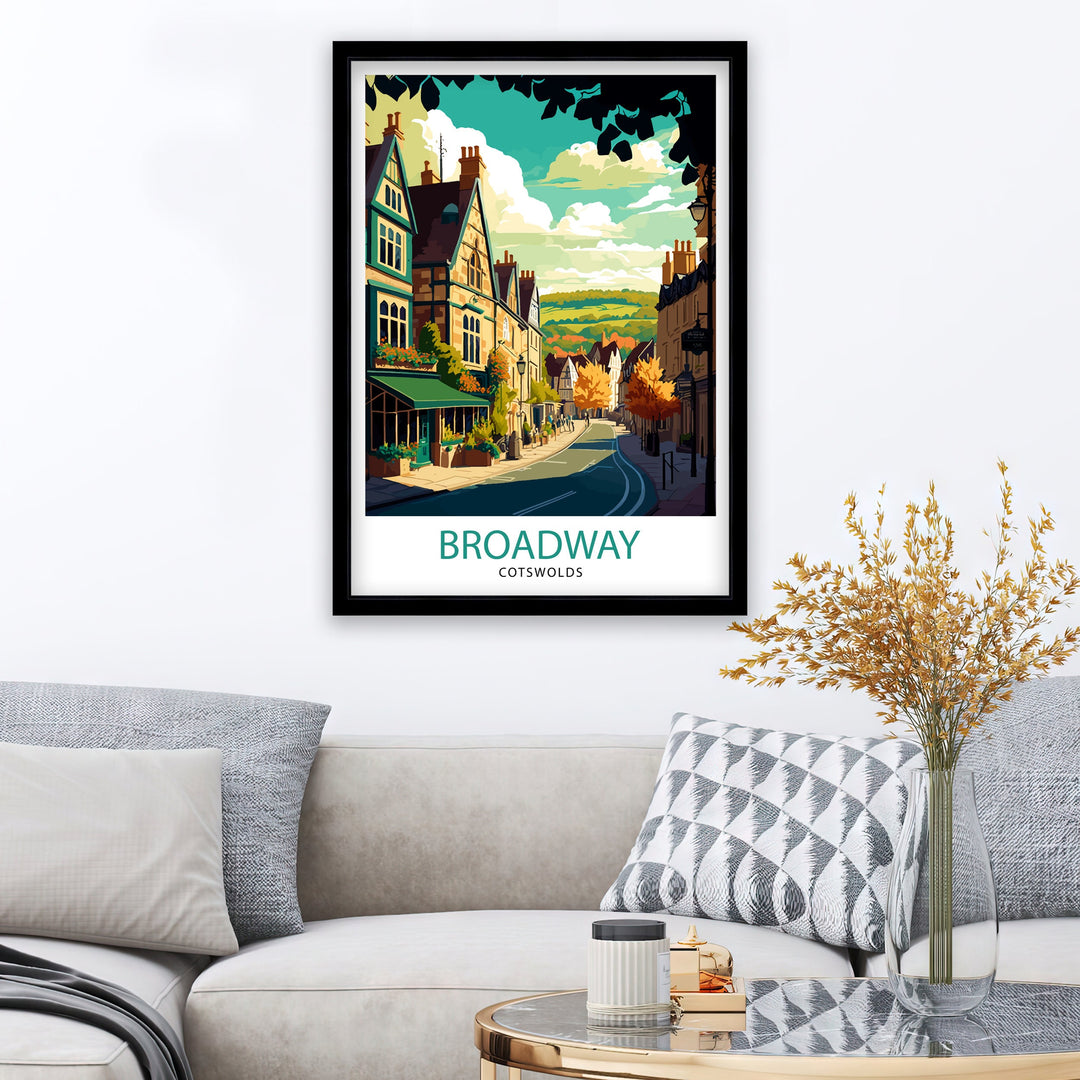 Broadway Cotswold Travel Poster Broadway