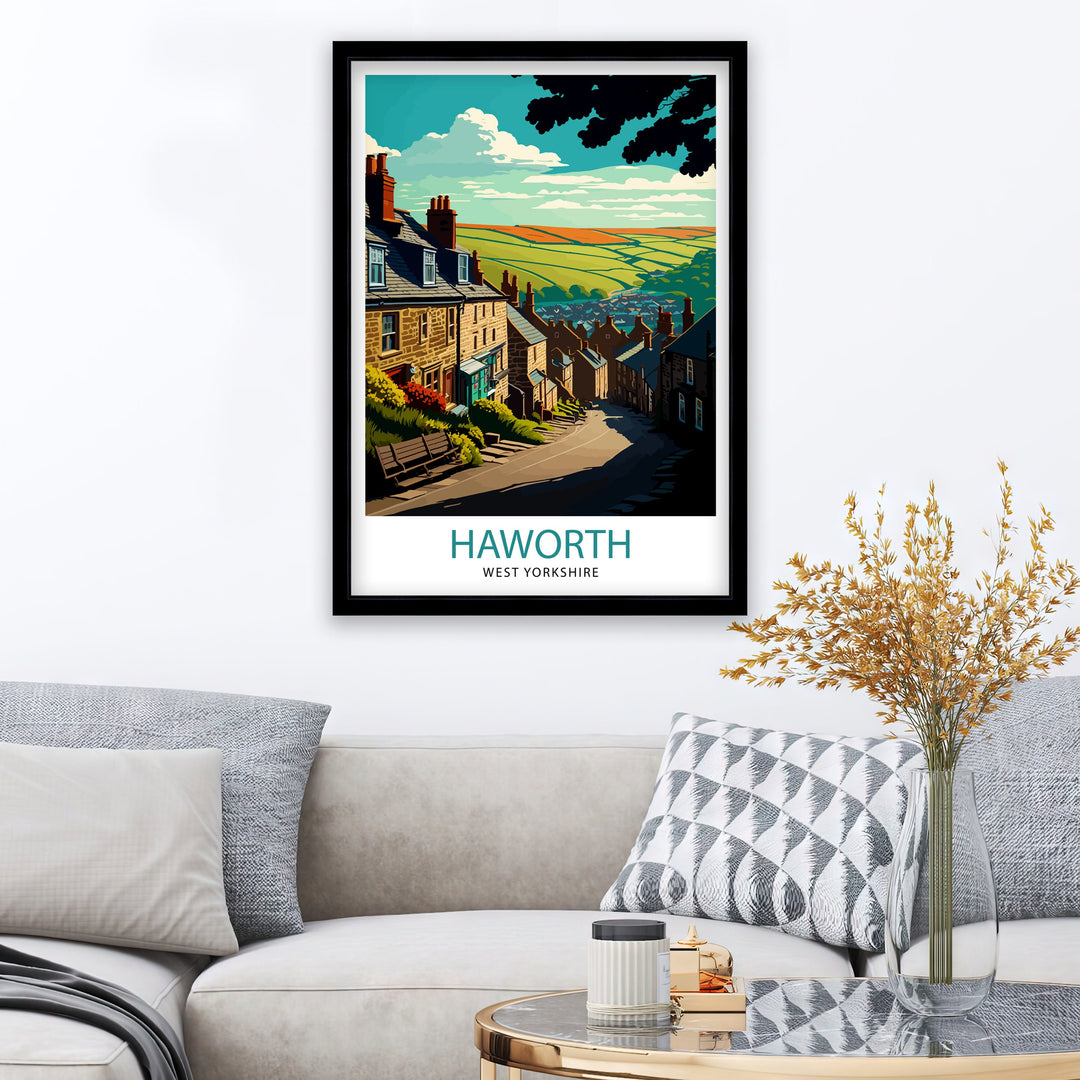 Haworth Yorkshire Travel Poster Haworth Wall Art Haworth Home Decor Haworth Illustration Yorkshire Travel Poster Gift For Haworth, England