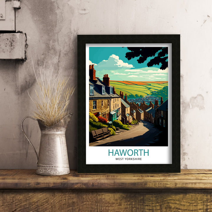 Haworth Yorkshire Travel Poster Haworth Wall Art Haworth Home Decor Haworth Illustration Yorkshire Travel Poster Gift For Haworth, England