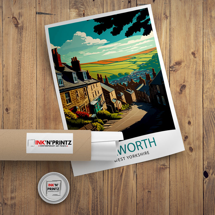 Haworth Yorkshire Travel Poster Haworth Wall Art Haworth Home Decor Haworth Illustration Yorkshire Travel Poster Gift For Haworth, England