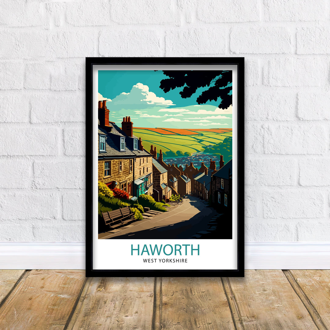 Haworth Yorkshire Travel Poster Haworth Wall Art Haworth Home Decor Haworth Illustration Yorkshire Travel Poster Gift For Haworth, England