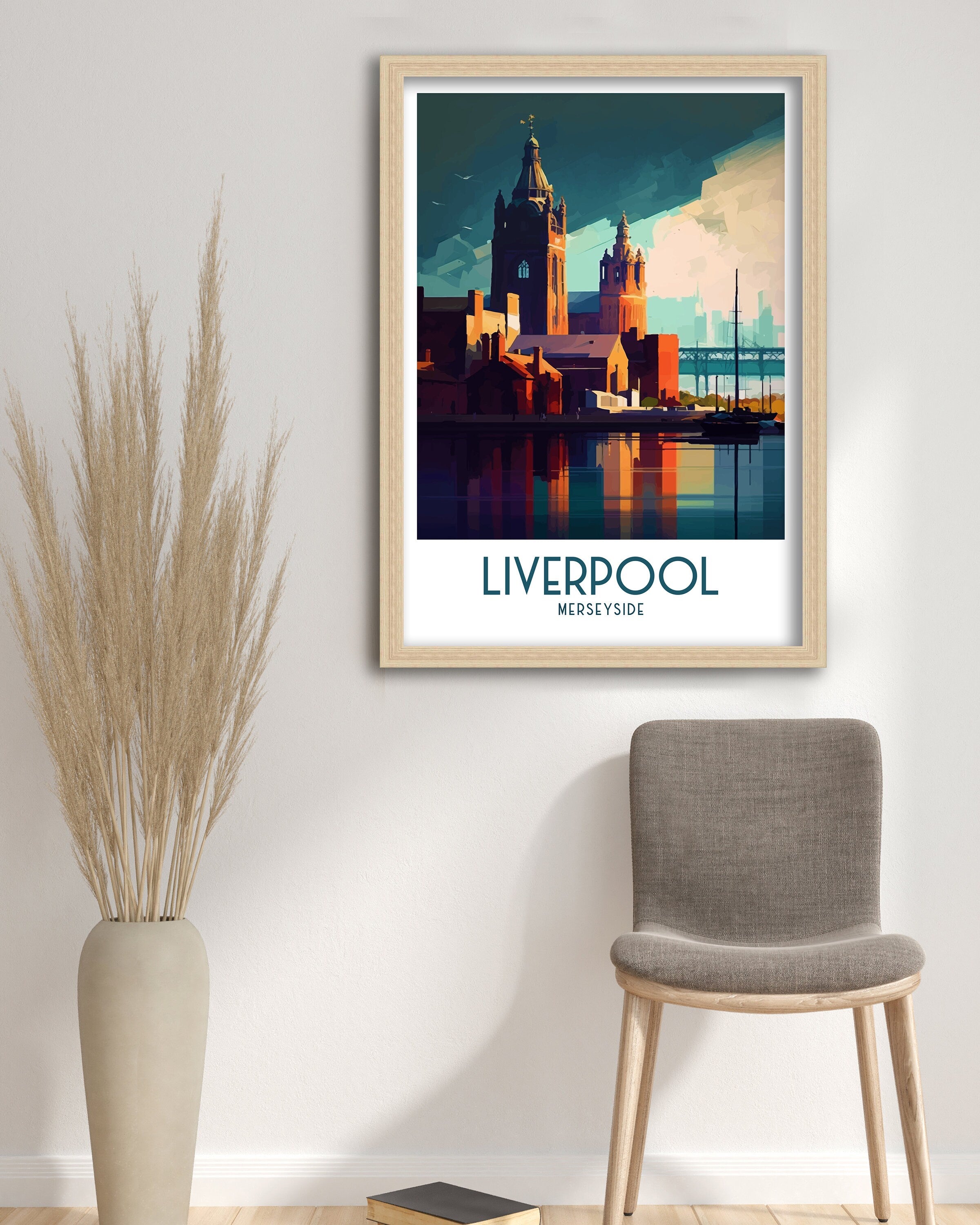 Liverpool Travel Poster Print, UK Home Decor