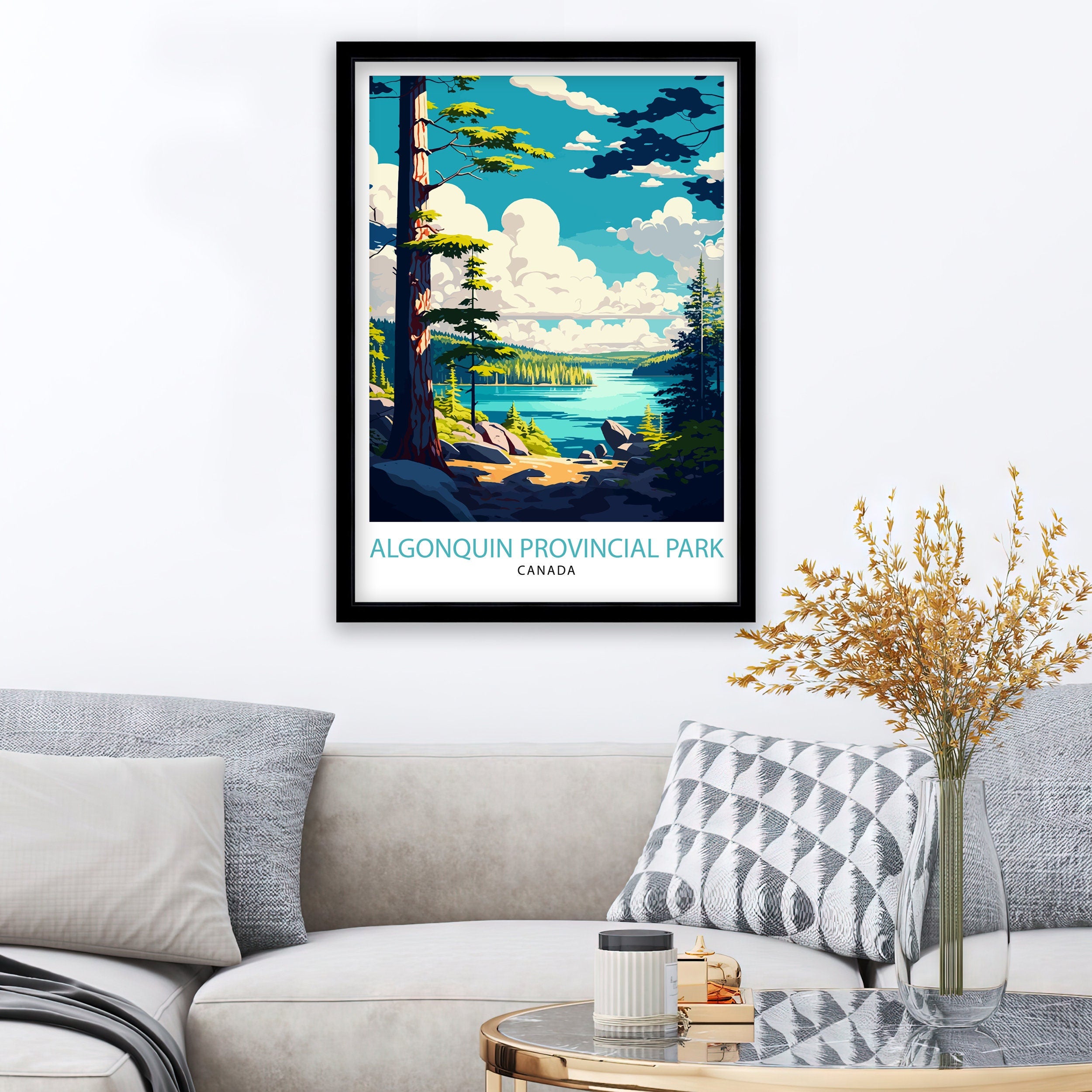Algonquin Park Canada Art Print, Travel Poster