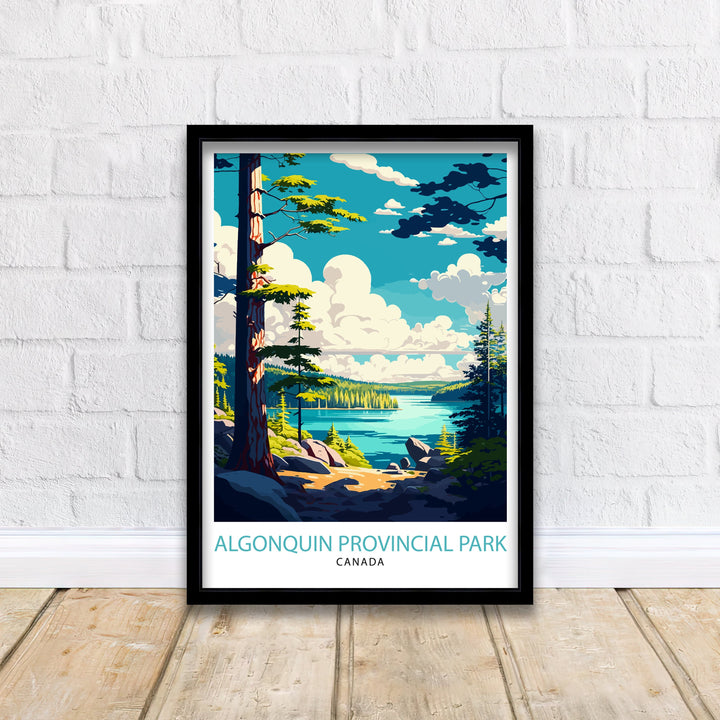 Algonquin Provincial Park Canada Travel Poster Algonquin