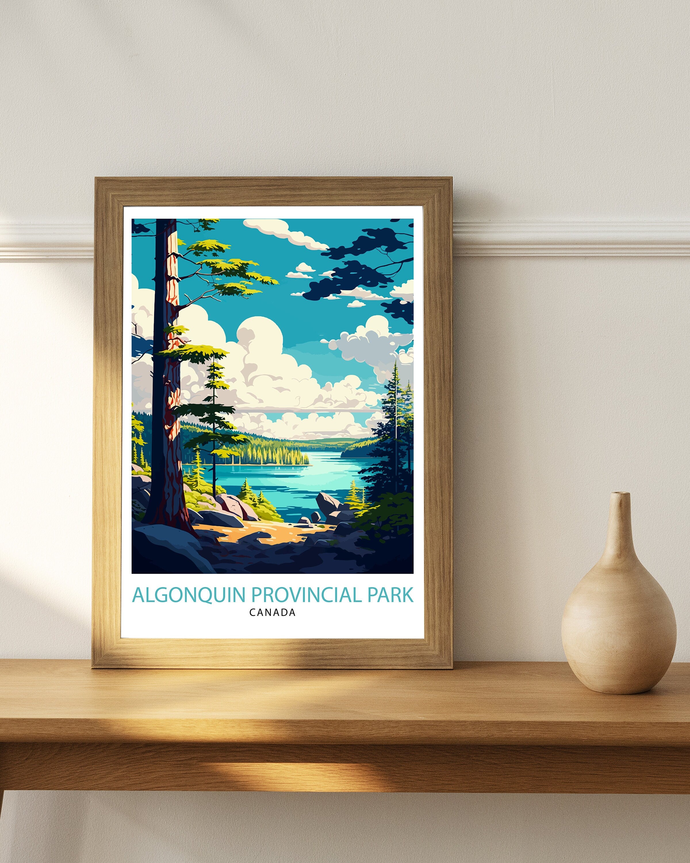 Algonquin Park Canada Art Print, Travel Poster