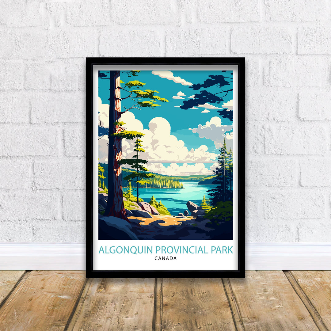 Algonquin Provincial Park Canada Travel Poster Algonquin