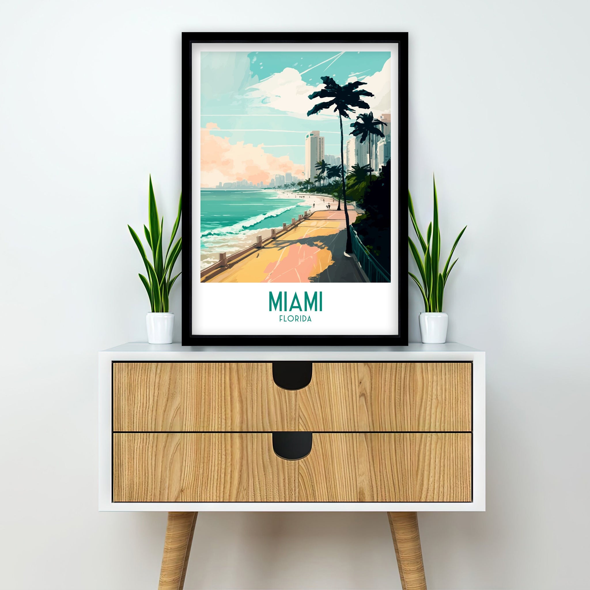 Miami Travel Poster | Florida Illustration Art Print