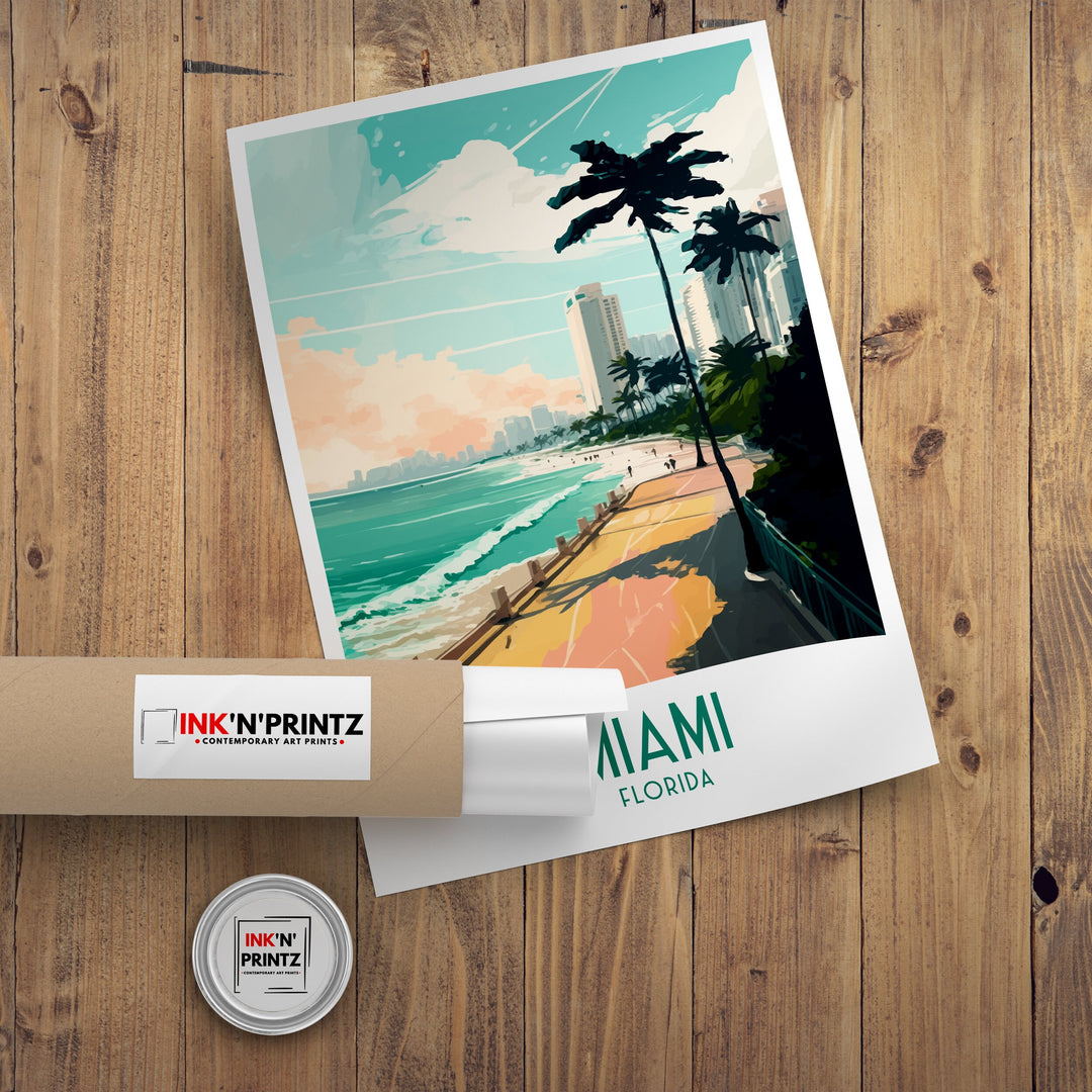 Miami Florida Travel Poster