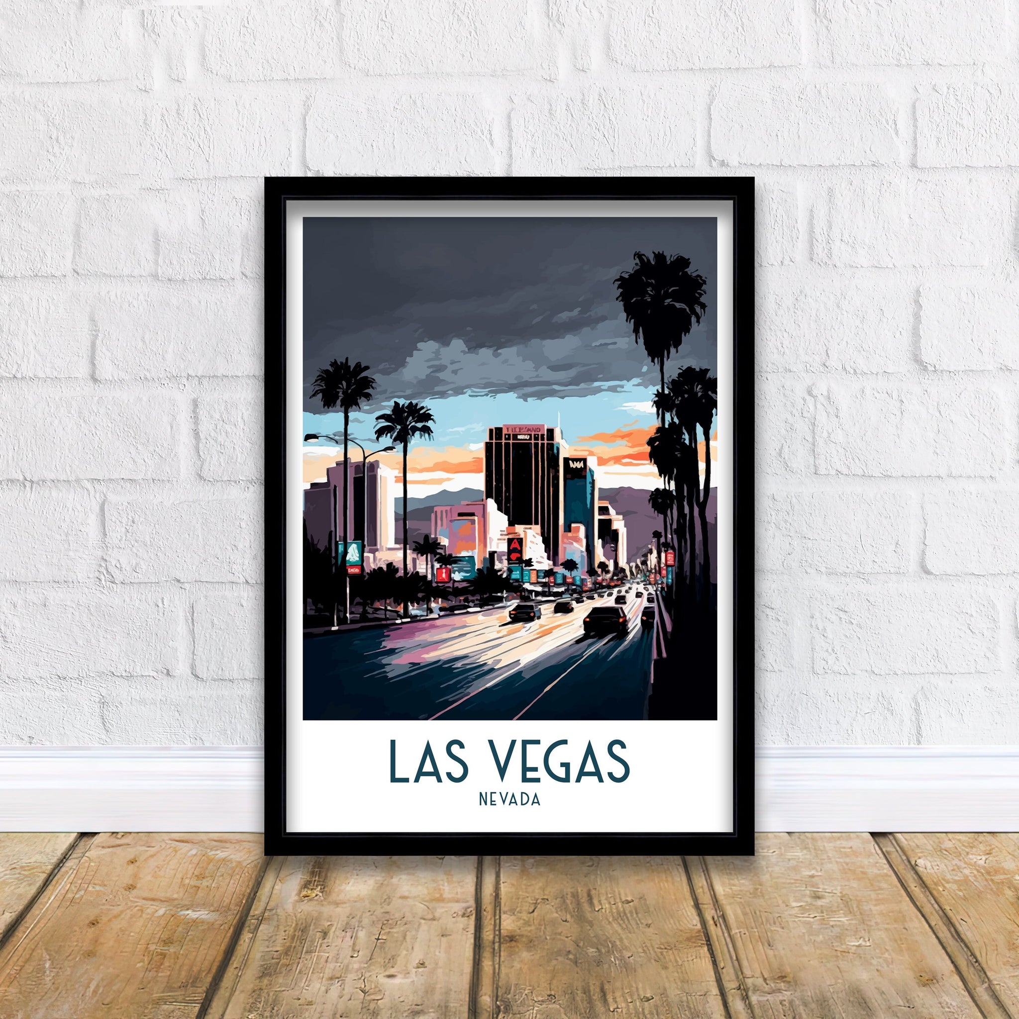 Las Vegas Travel Poster | Nevada Illustration Print
