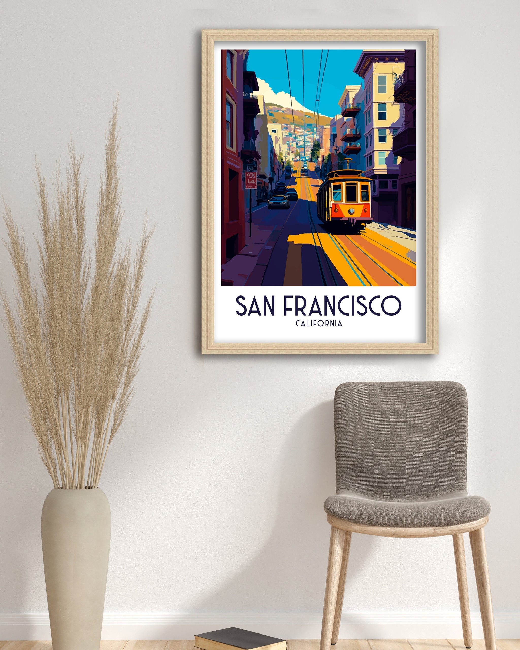 San Francisco Travel Poster | Golden Gate Bridge Art Print