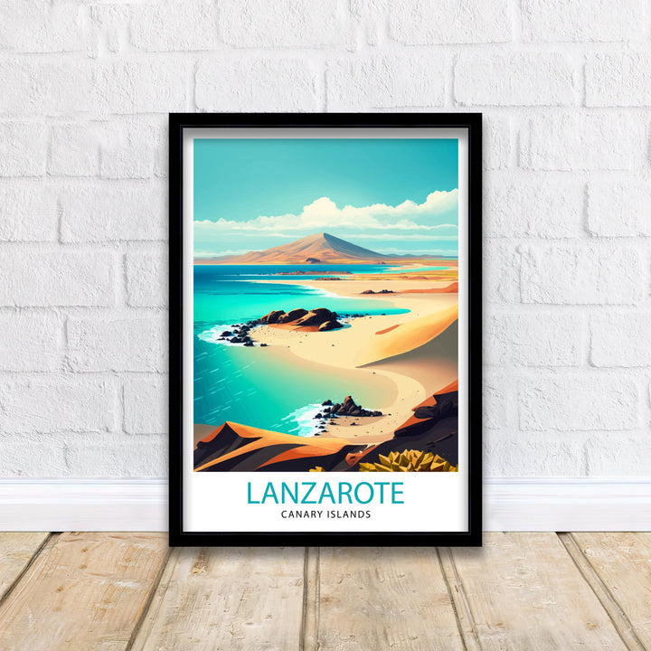 Lanzarote Travel Poster Lanzarote Wall Art Lanzarote Poster Spain Travel Posters Lanzarote Art Poster Lanzarote Illustration Lanzarote Wall