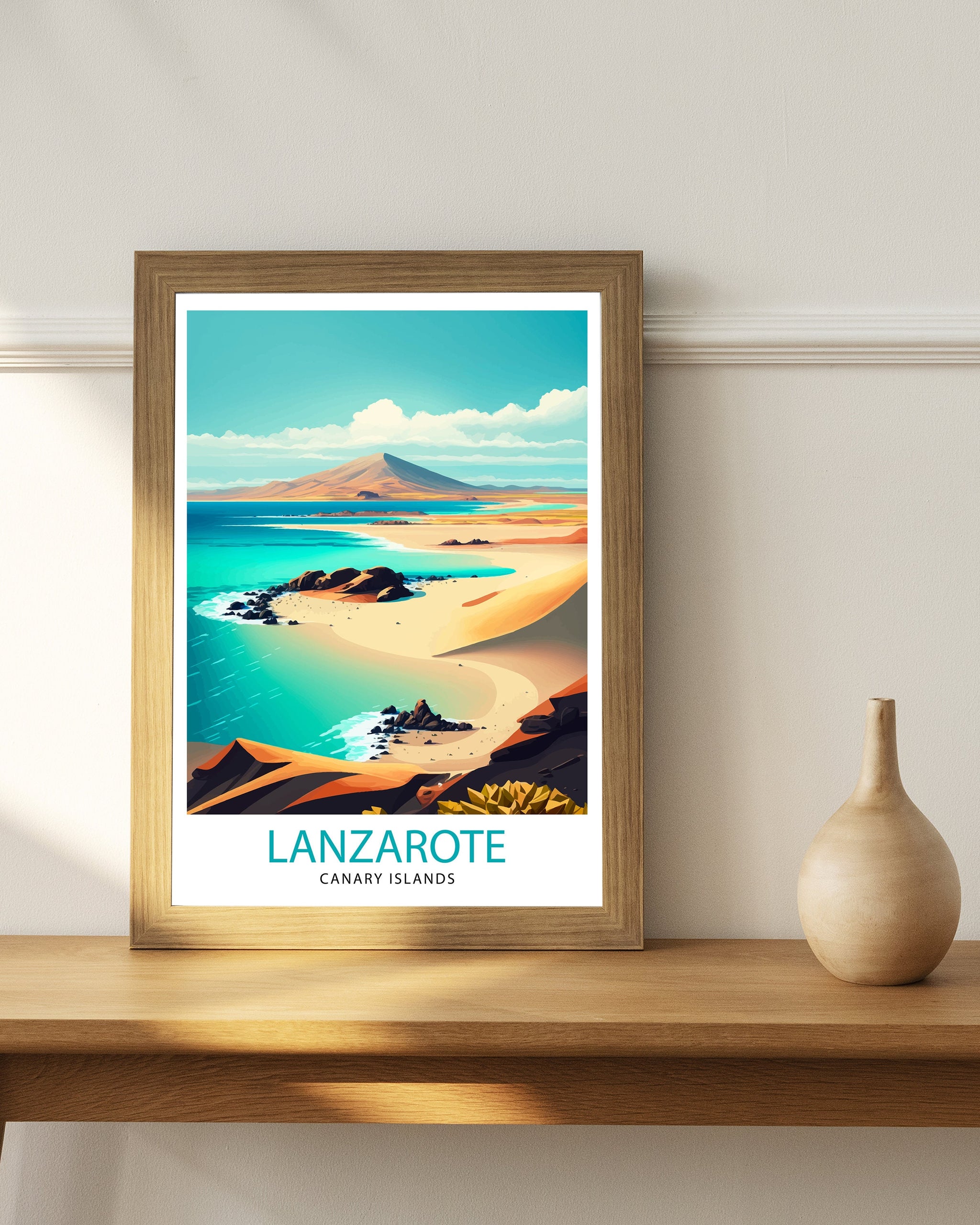 Lanzarote Travel Poster, Spain Art Print