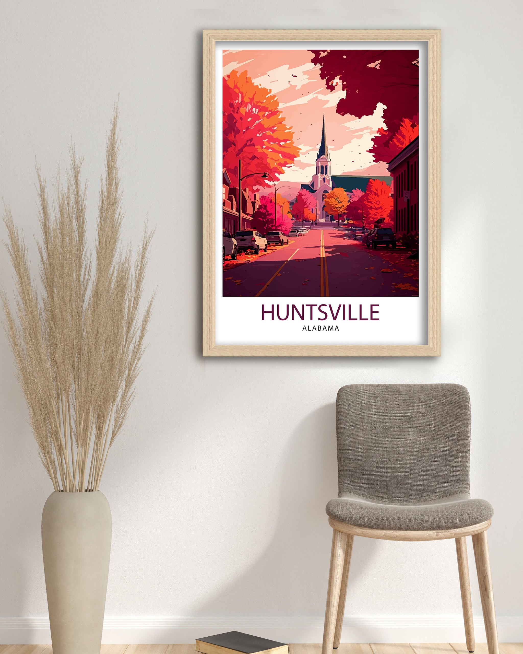 Huntsville Alabama Travel Print| Huntsville Wall Art Huntsville Home Decor Huntsville Illustration Huntsville Souvenir Huntsville Poster