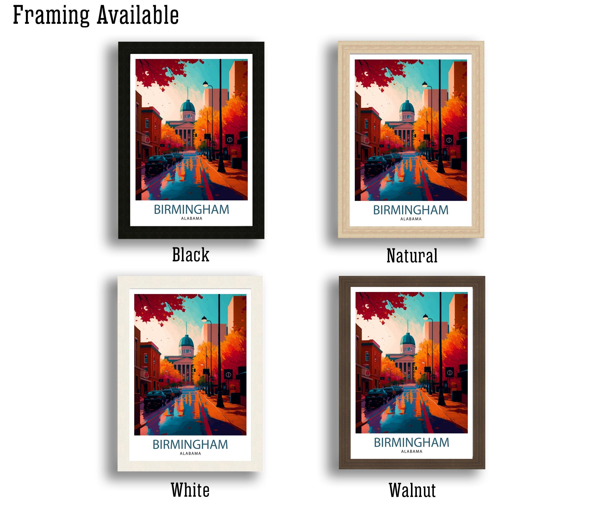 Birmingham Alabama Travel Print | Magic City Art
