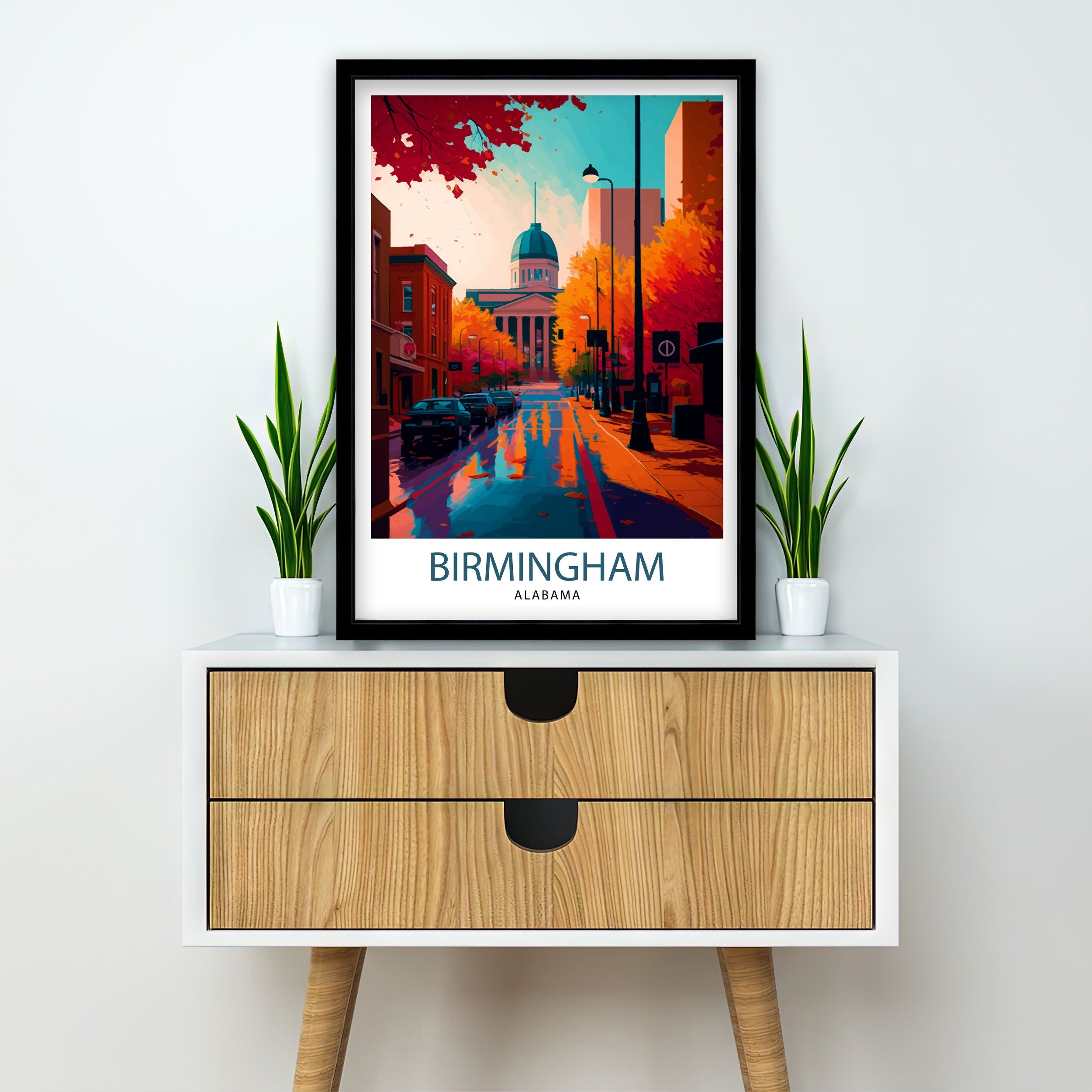 Birmingham Alabama Travel Print | Magic City Art