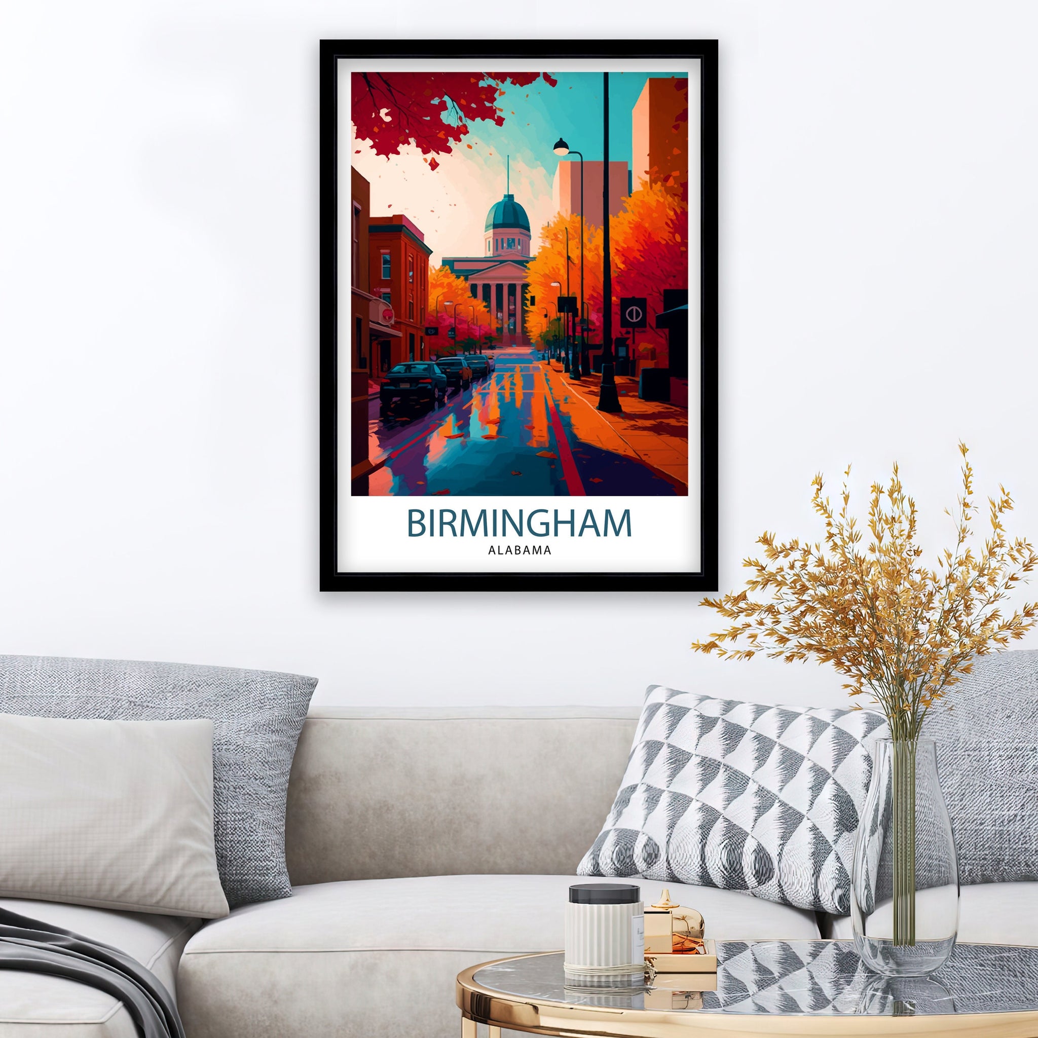 Birmingham Alabama Travel Print | Magic City Art