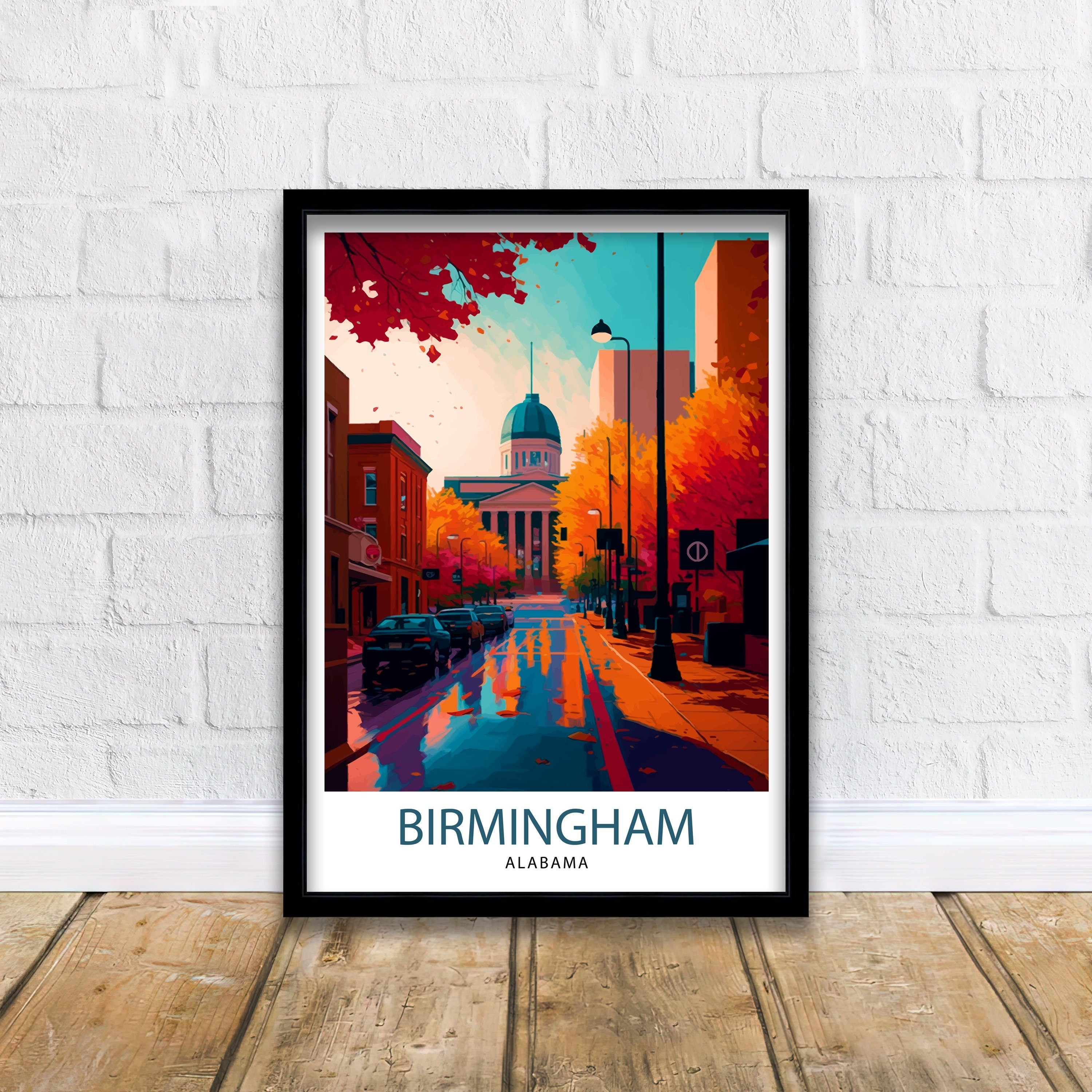 Birmingham Alabama Travel Print | Magic City Art