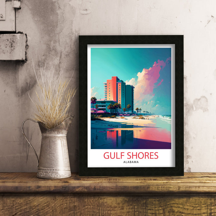 Gulf Shores Alabama Travel Poster