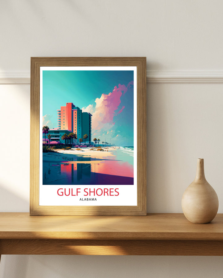 Gulf Shores Alabama Travel Poster