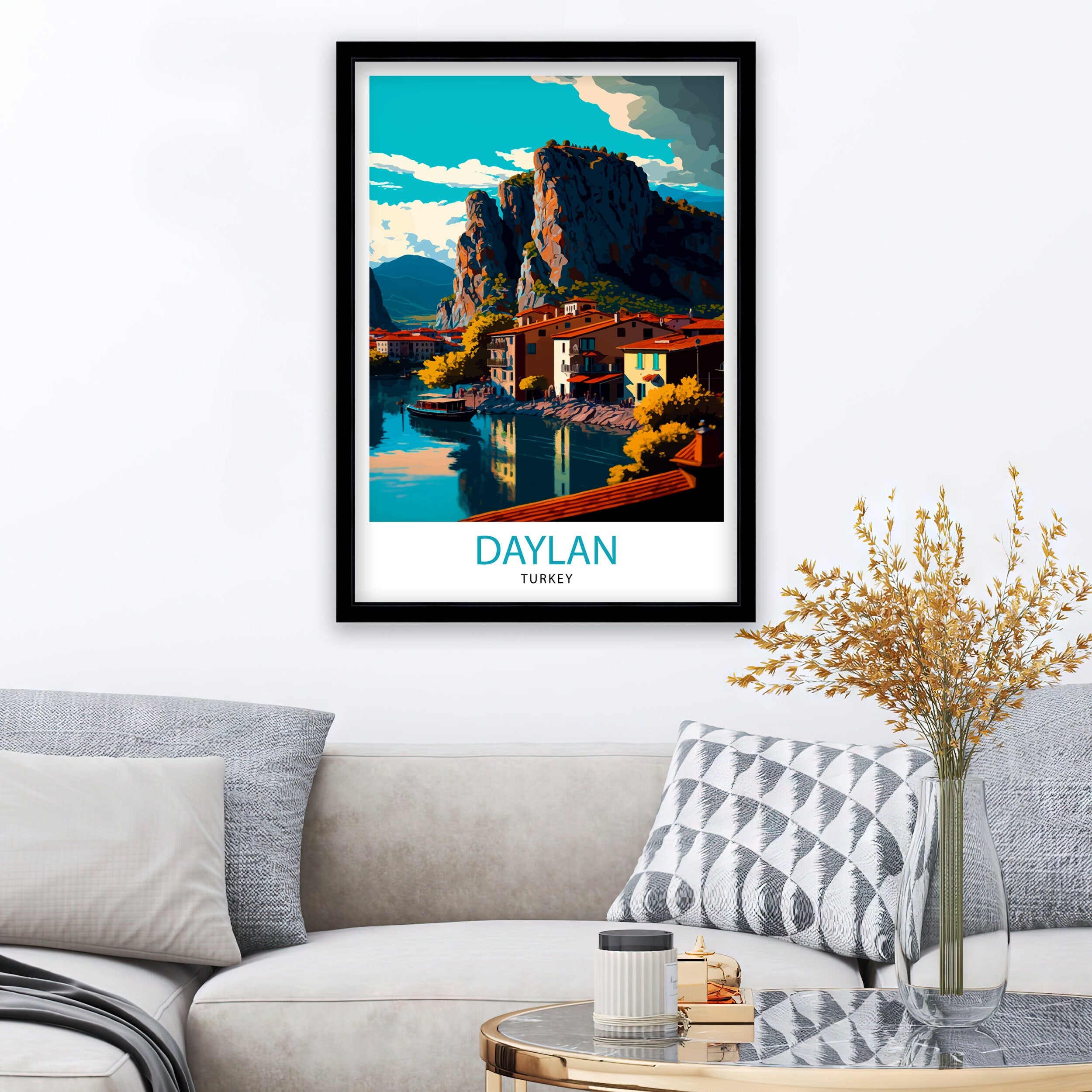 Dalyan Turkey Travel Print, Dalyan River Art