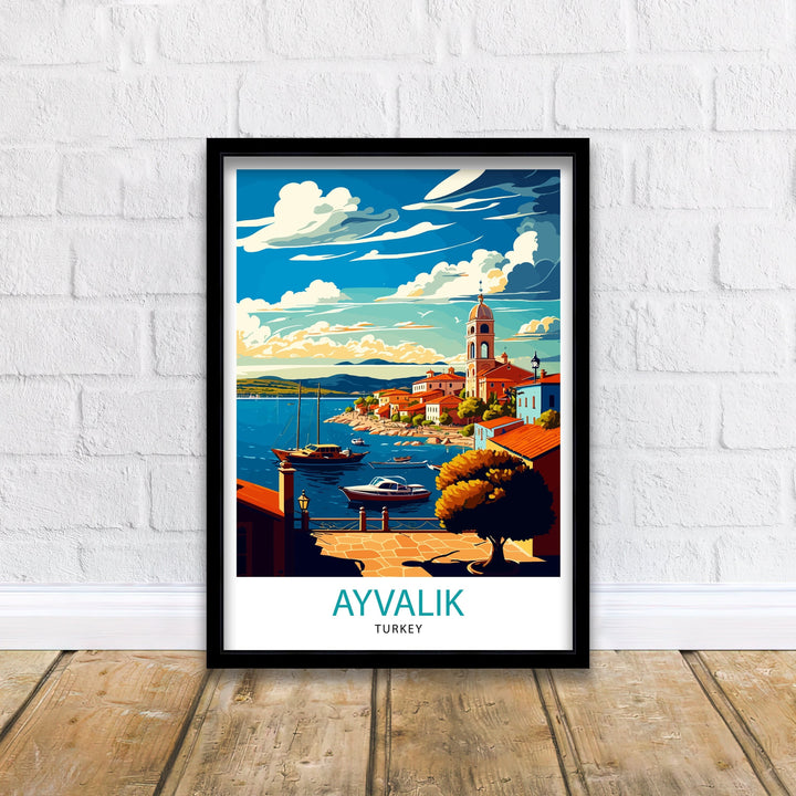 Ayvalik Turkey Travel Poster Ayvalik Wall Art Ayvalik Home Decor Ayvalik Illustration Turkey Travel Poster Ayvalik Gift